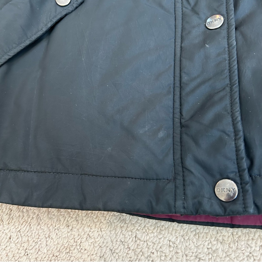 DKNY Black Down and Feathers Insulated Puffer Jacket Winter Outdoor - Picture 5 of 12